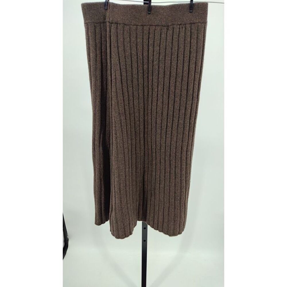 Quince Women Mongolian Cashmere Midi Skirt Brown Basic S - Picture 2 of 2